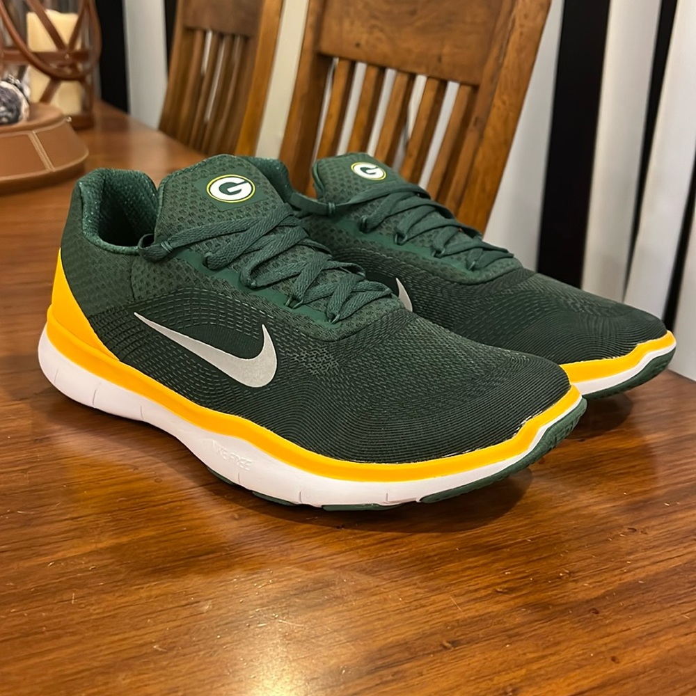 Nike Free Trainer V7 NFL Green Bay Packers Shoes Sneakers AA1948 301 Mens Sz 11